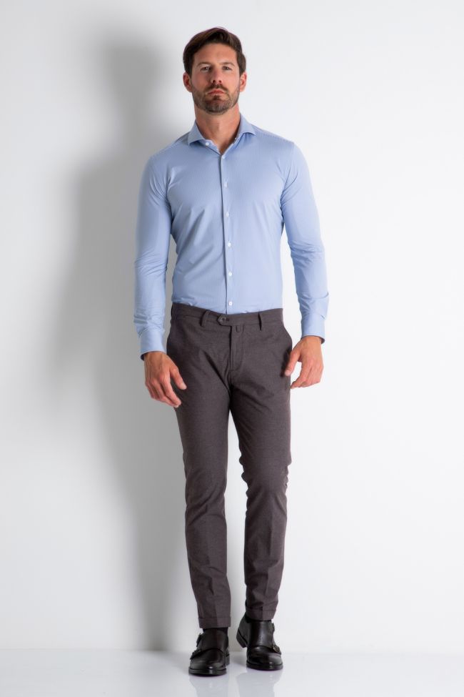 b-settecento Hose Herren B-Settecento Chinos Slim Halb Unifarben 98% cotton 2% ea 50% Rabatt für begrenzte Zeit