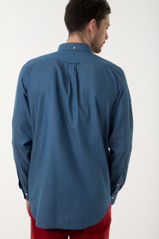 gant Hemd Herren Gant Regular Einfarbig 100% Baumwolle kragen Button-Down Lange Ärmel Neueste Mode