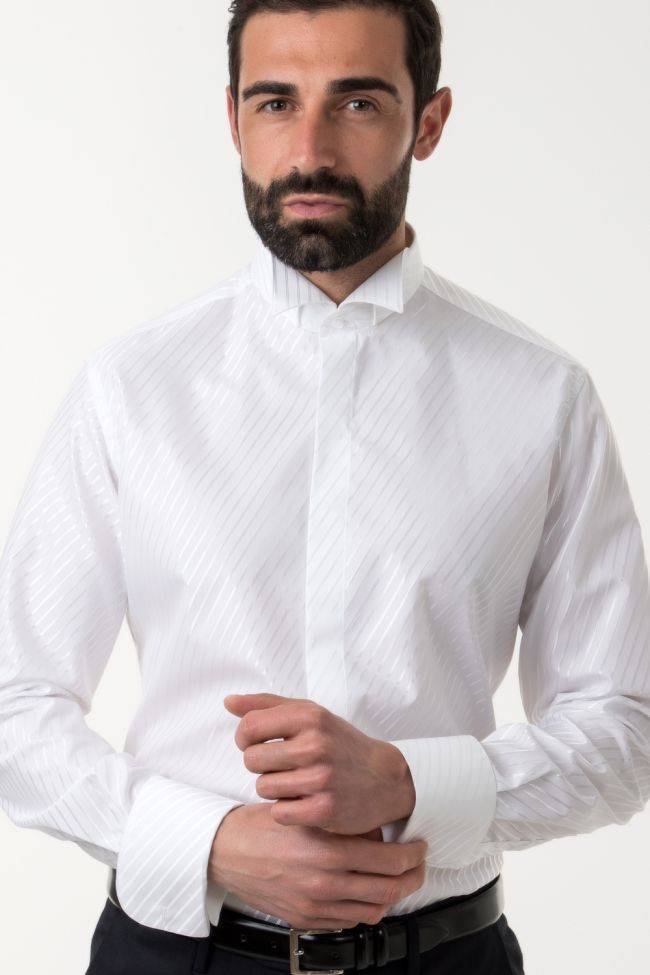 ingram Hemd Herren Ingram Slim Streifen 60% Baumwolle, 40% Viskose kragen Kläppchenkragen Lange Ärmel Bestseller