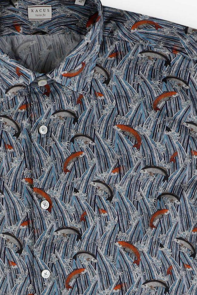 xacus Hemd Herren Xacus Regular Muster 100% Baumwolle kragen Italienisch Lange Ärmel Sonderangebote
