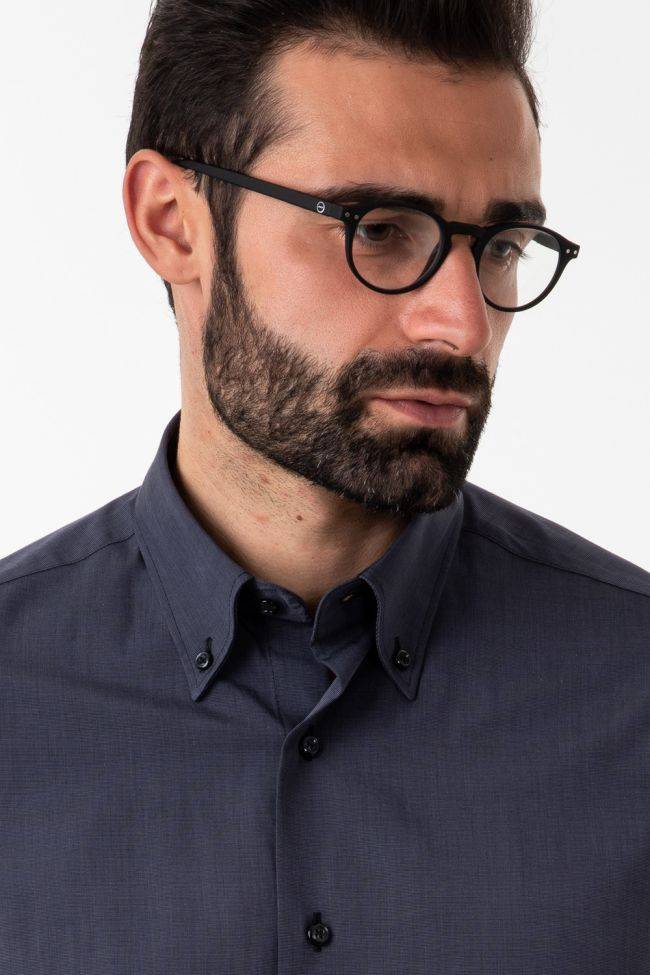 aplomb Hemd Herren Aplomb Regular Einfarbig 100% Baumwolle kragen Button-Down Lange Ärmel JETZT KAUFEN