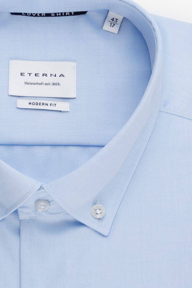 eterna Hemd Herren Eterna Classic Bügelfreie Einfarbig 100% Baumwolle kragen Button-Down Lange Ärmel Clearance-Verkauf