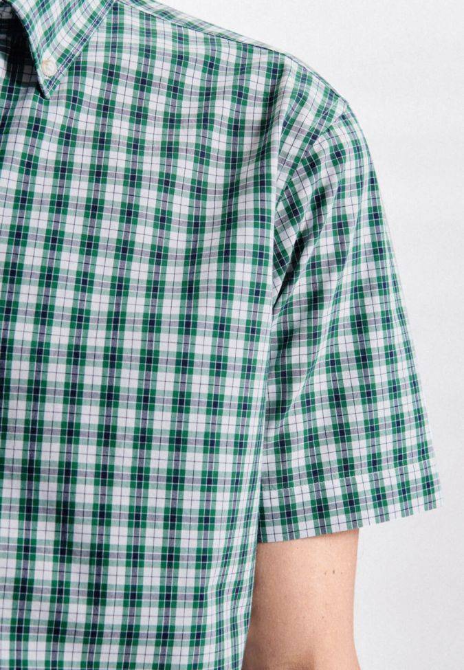seidensticker Hemd Herren Seidensticker Regular Bügelfreie Karo kragen Button-Down Kurze Ärmel 2025