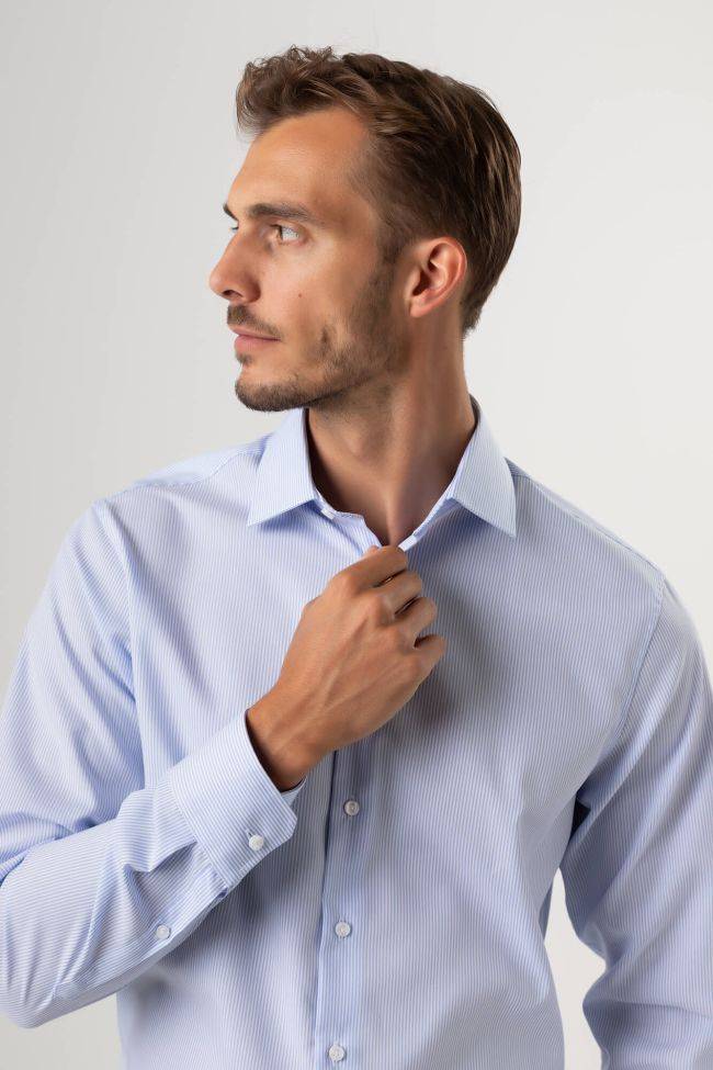 seidensticker Hemd Herren Seidensticker Regular Bügelfreie Streifen 100% Baumwolle kragen Italienisch Lange Ärmel Online