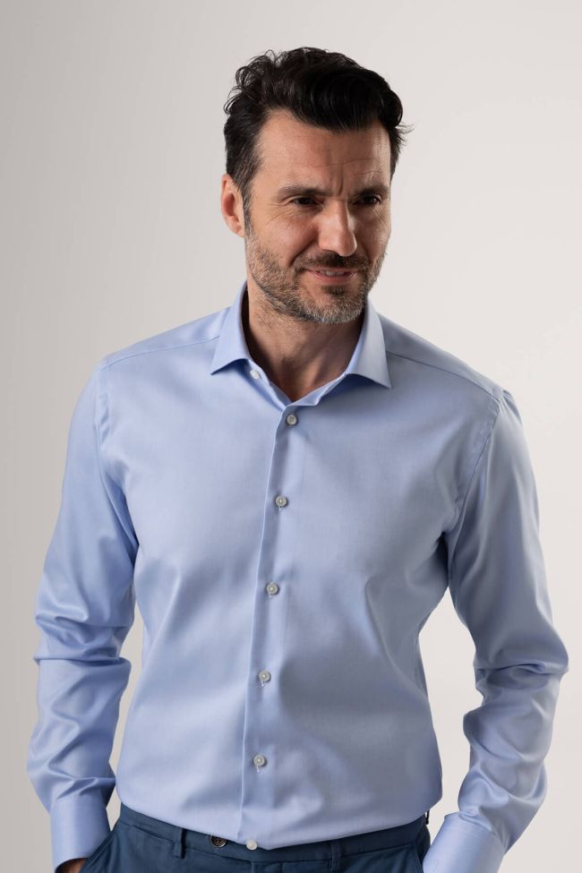 xacus Hemd Herren Xacus Regular Bügelfreie Einfarbig 100% Baumwolle kragen Französisch Lange Ärmel Kostenloser Versand