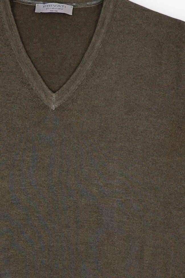privati firenze Strickwaren Herren Privati Firenze V-Ausschnitt Regular Einfarbig 100% Merinowolle Räumungsverkauf