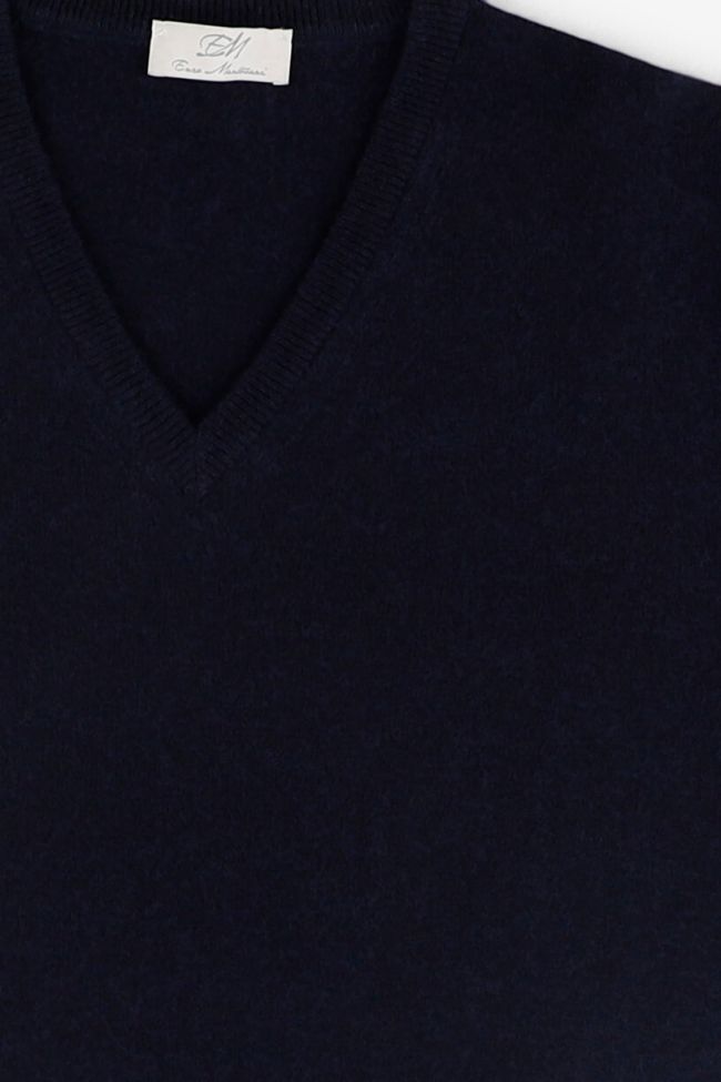 enzo mantovani Strickwaren Herren Enzo Mantovani V-Ausschnitt Regular Einfarbig 100% Kaschmir Riesige Ersparnisse