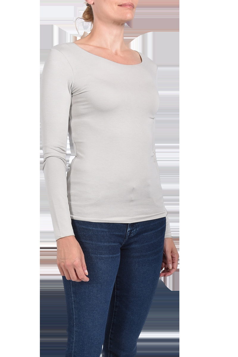 MAJESTIC Langarm-Rundhalsshirt aus Viskose von MAJESTIC Angebote