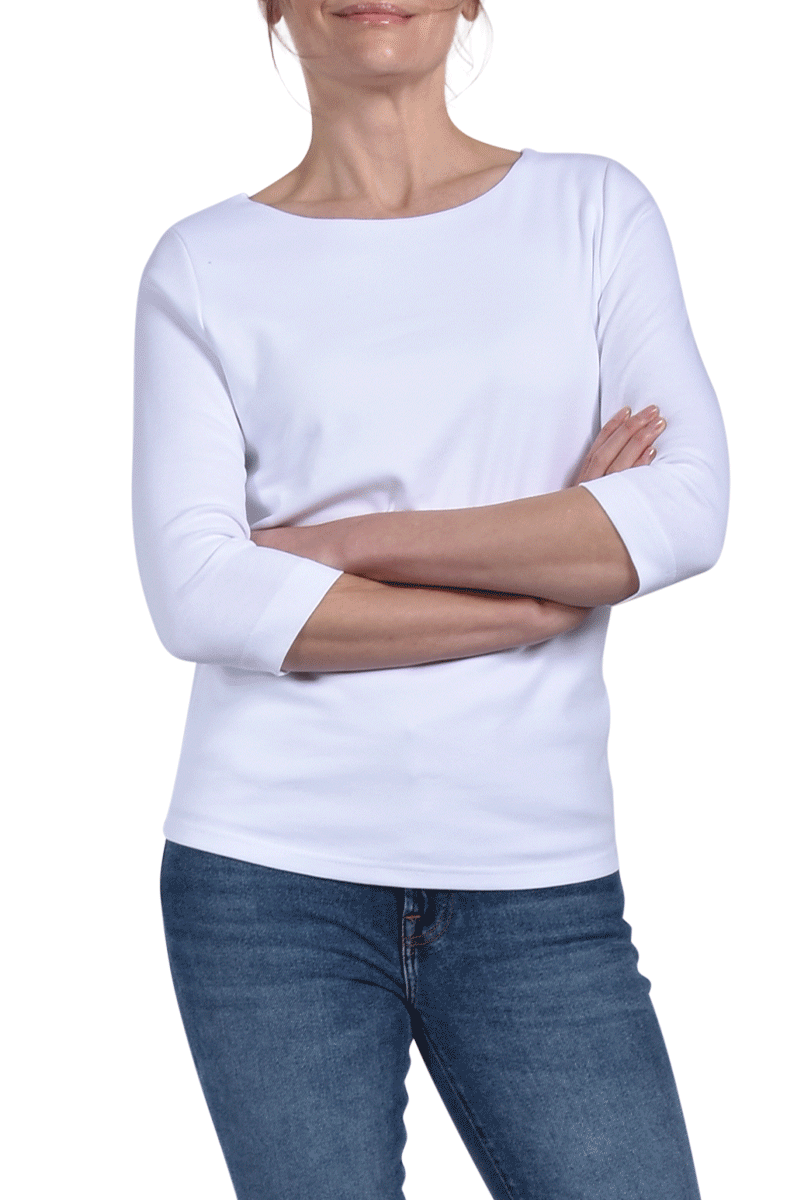 EFIXELLE Baumwollshirt mit U-Boot-Ausschnitt von EFIXELLE Osterangebot