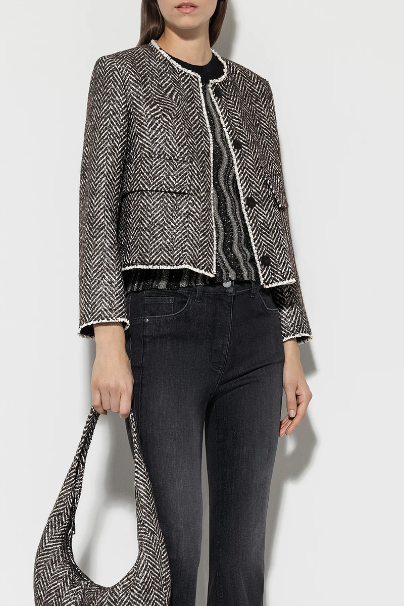 LUISA CERANO Jacke in Fischgrat-Tweed von LUISA CERANO Super Sparpreis