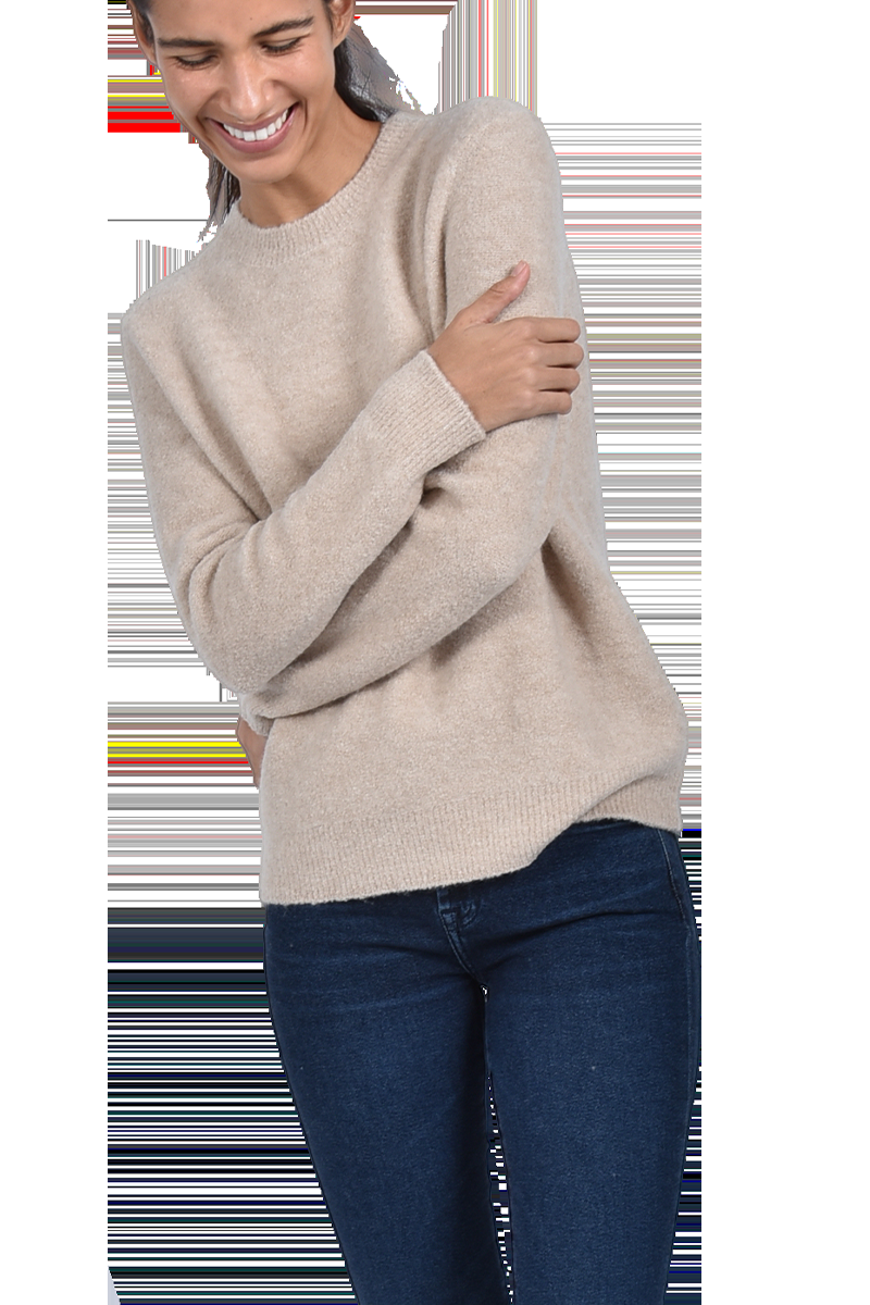 INSIEME Bouclé-Pullover mit Rundhalsausschnitt von INSIEME Im Verkauf