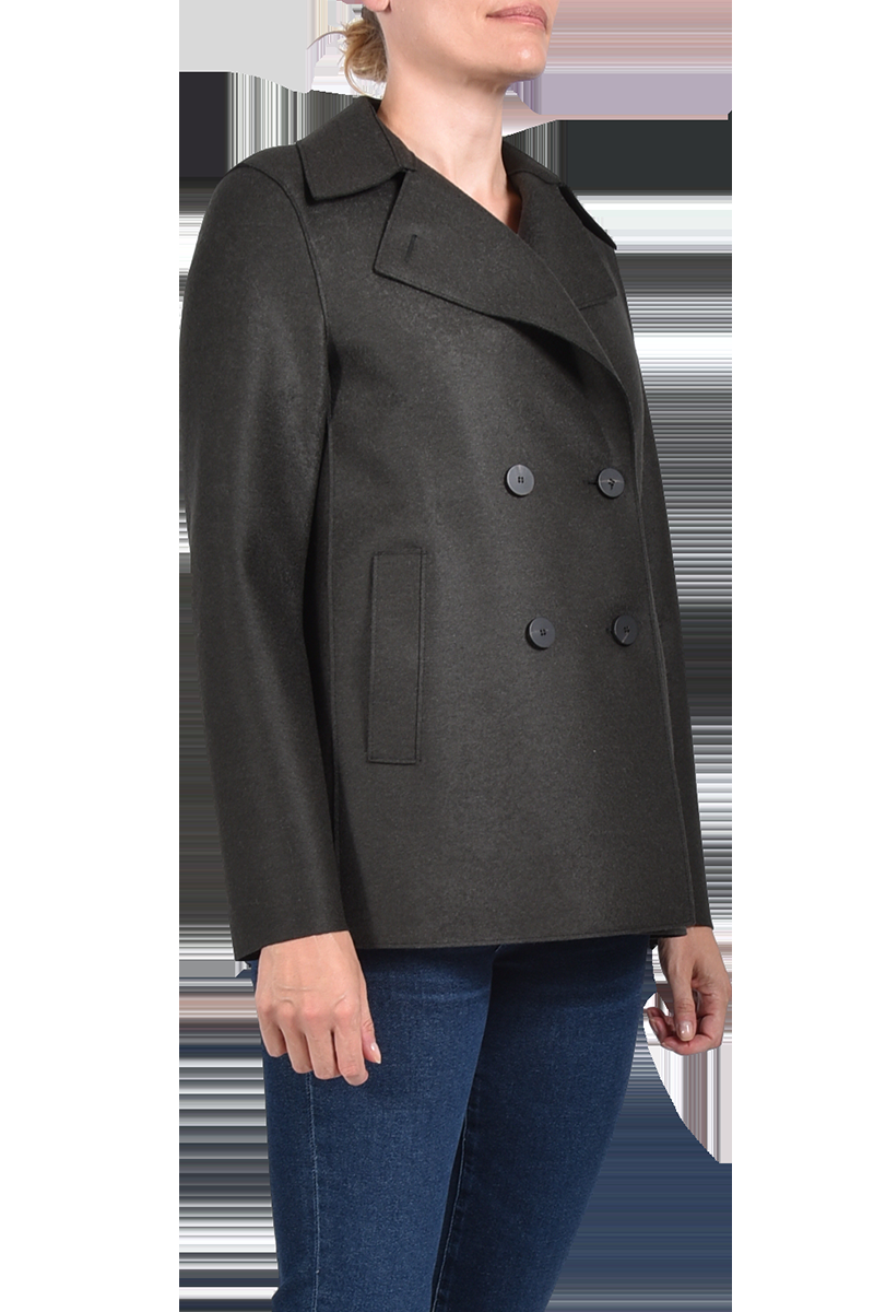 HARRIS WHARF Gewalkte Kabanjacke "A2211-MLK" von HARRIS WHARF Hotsell