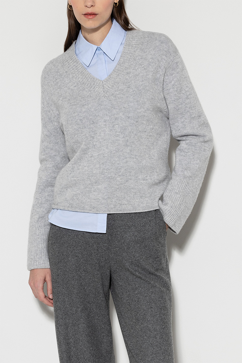 LUISA CERANO V-Pullover aus Kaschmir-Mix von LUISA CERANO Lagerräumung