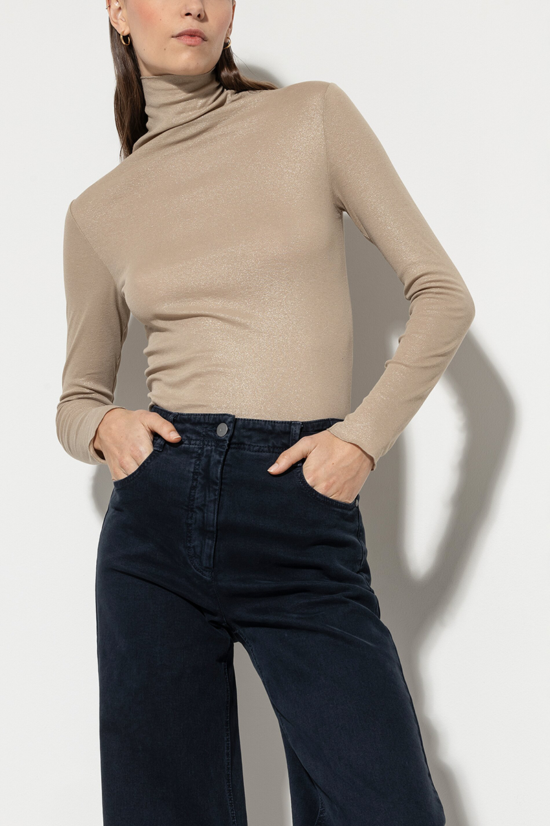 LUISA CERANO Glitter-Rollkragenshirt von LUISA CERANO Neuheiten