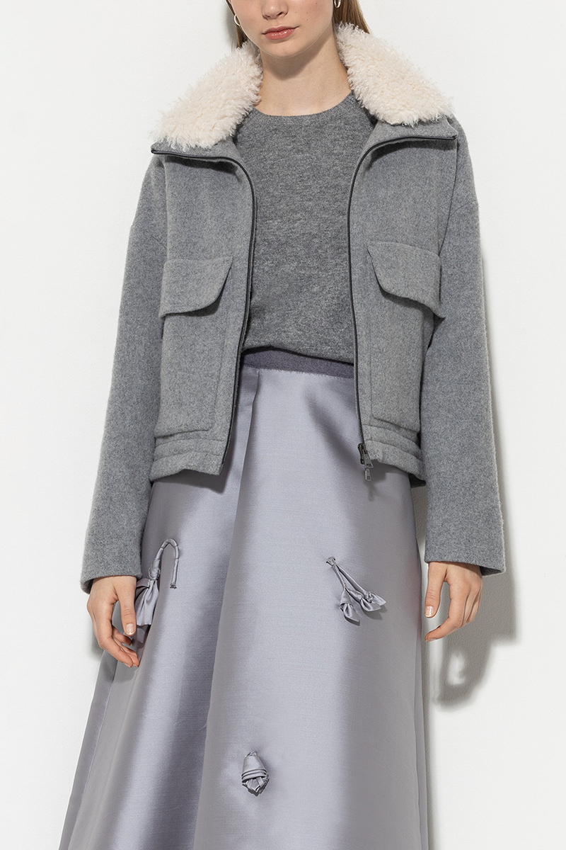 LUISA CERANO Blouson aus Woll-Mix mit Teddykragen von LUISA CERANO Tägliche Deals