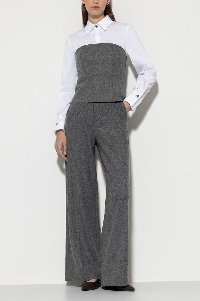 LUISA CERANO Flanell-Wideleg-Pants von LUISA CERANO Tiefpreis