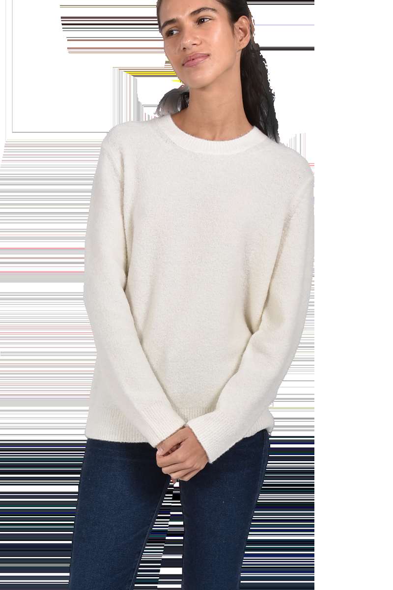 INSIEME Bouclé-Pullover mit Rundhalsausschnitt von INSIEME Neueste Stile
