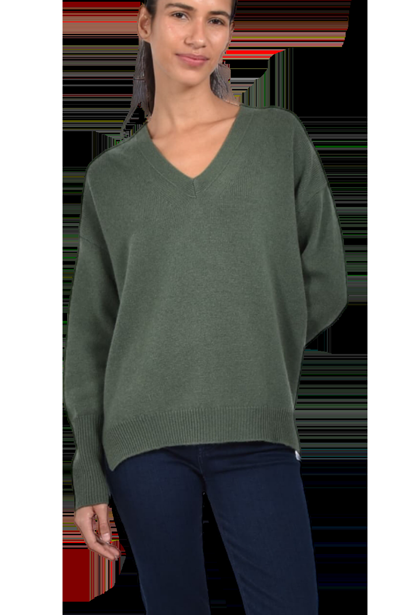 VAN KUKIL V-Ausschnittpullover "Paisley" aus 100% Kaschmir von VAN KUKIL Rabatte dieses Monats