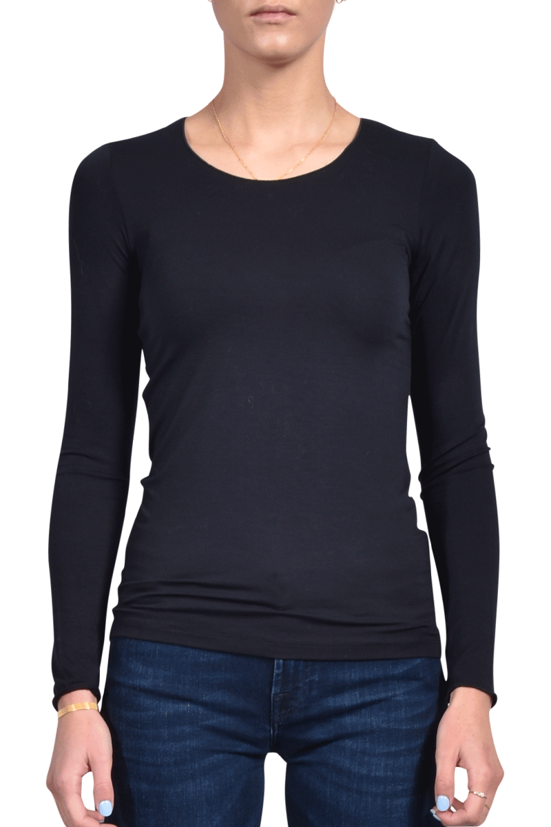 MAJESTIC Rundhalsshirt aus Viskose von MAJESTIC Fabrikpreis