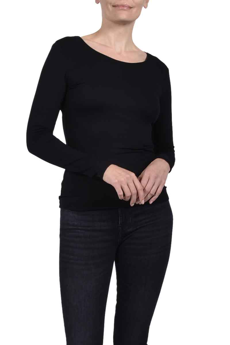 MAJESTIC Rundhalsshirt aus Viskose von MAJESTIC Sonderangebot