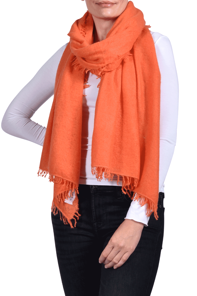 PUR SCHOEN Edles Cashmere-Tuch von PUR SCHOEN, Orange 2 Auslauf