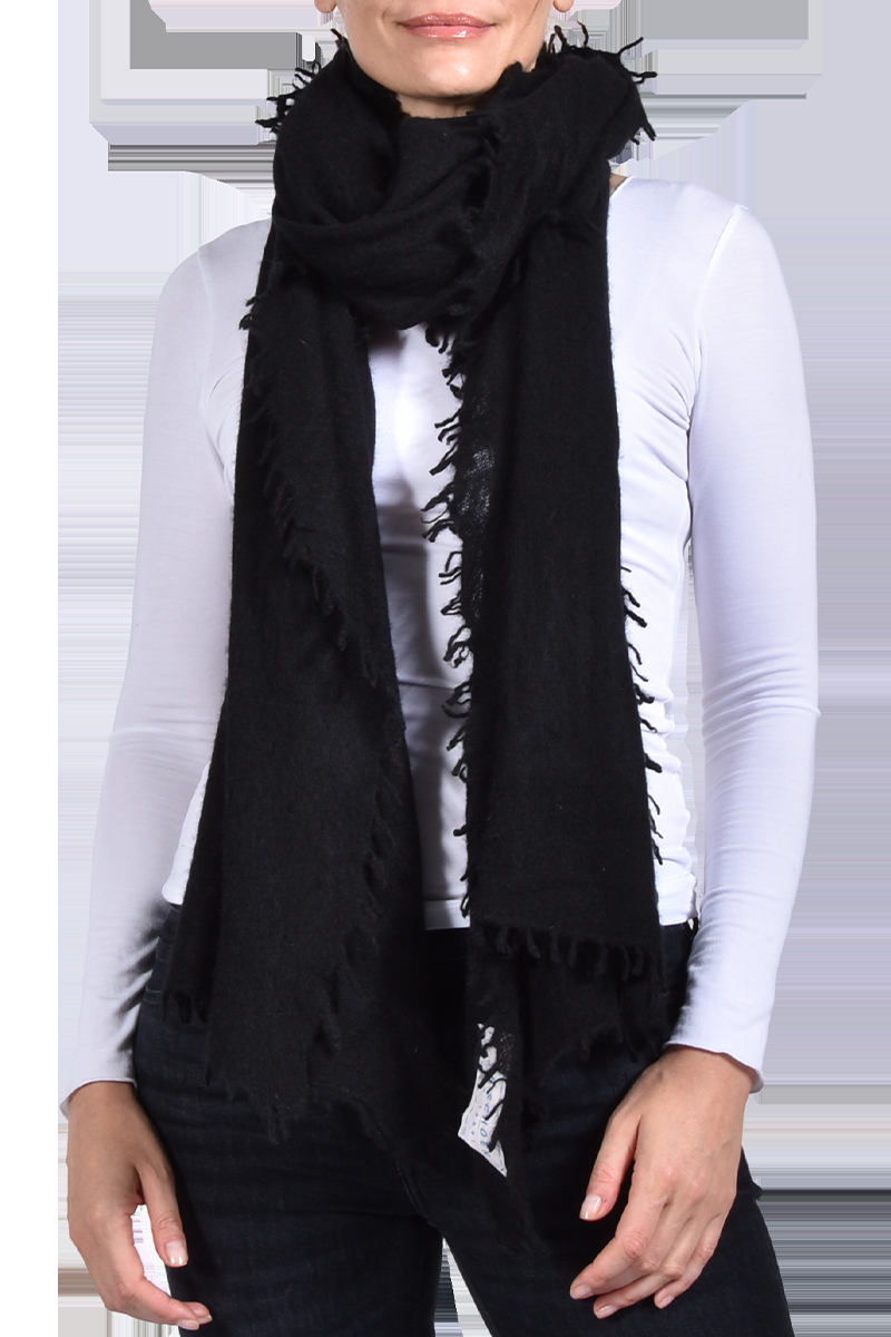 PUR SCHOEN Edles Cashmere-Tuch von PUR SCHOEN, Schwarz im Angebot
