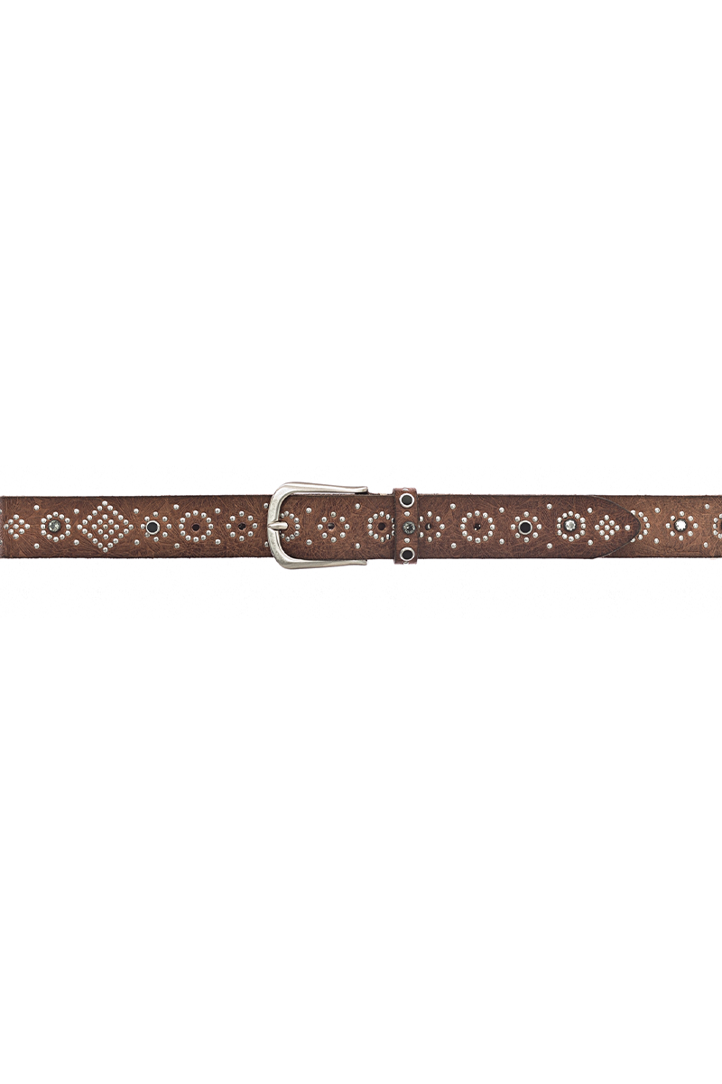 B.BELTS Gürtel mit silbernen Nieten "MEA" von B.BELT Top Angebot