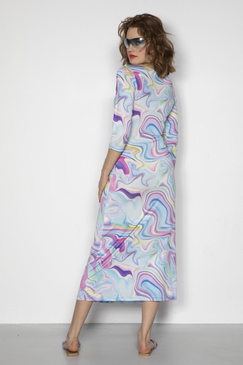 Marivie Illusion marble blue Dress Limitierter Zeitrabatt