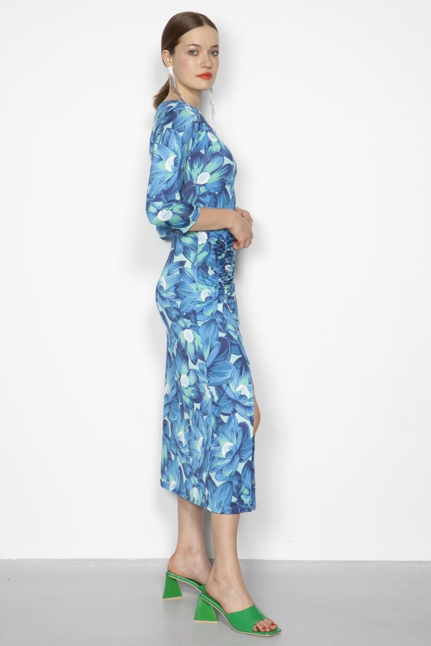 Marivie Illusion water lily blue Dress Fabrik Onlineshop
