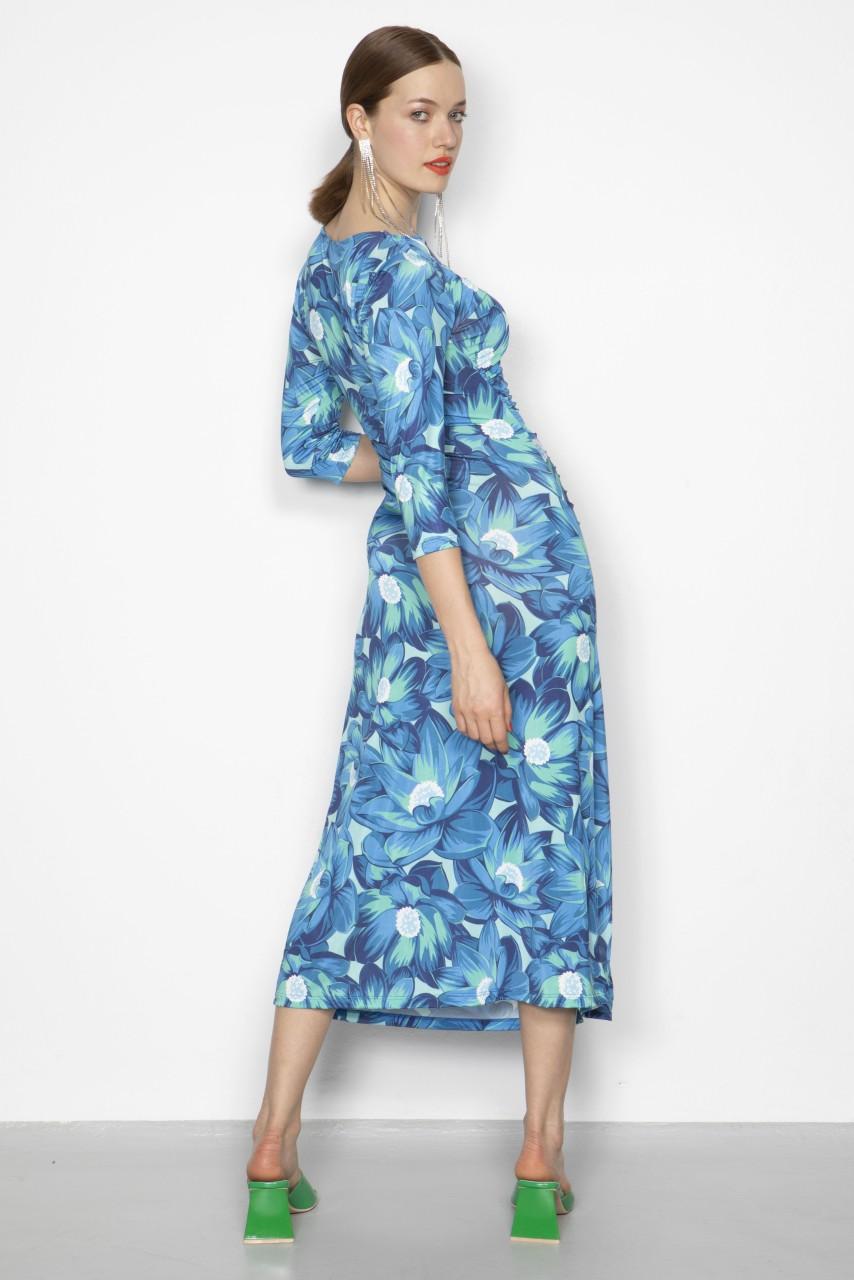 Marivie Illusion water lily blue Dress Fabrik Onlineshop