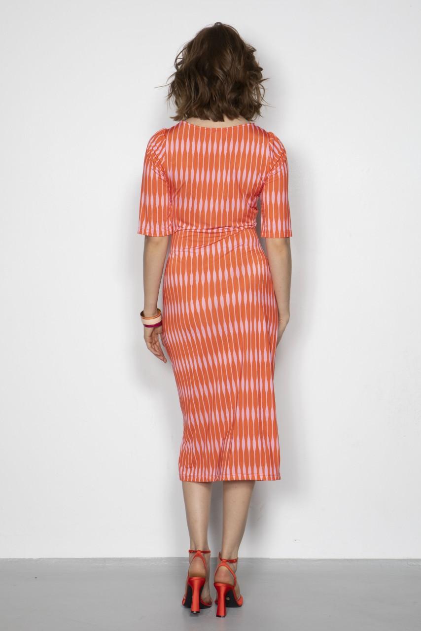 Marivie Sweet backgammon orange Dress Sonderangebot