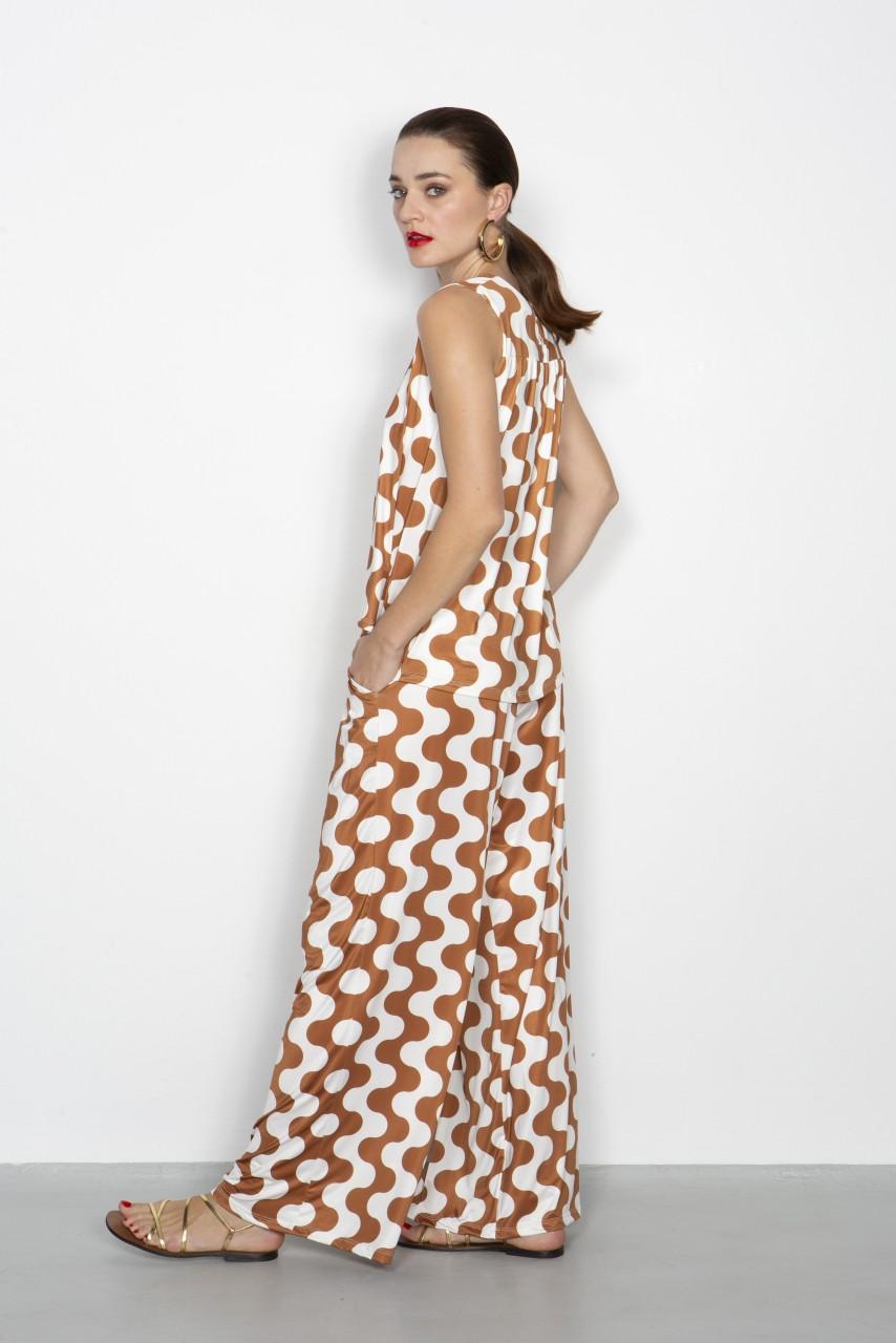 Marivie Easy going waves creme/brown Hose Zeitbegrenzte Promotion