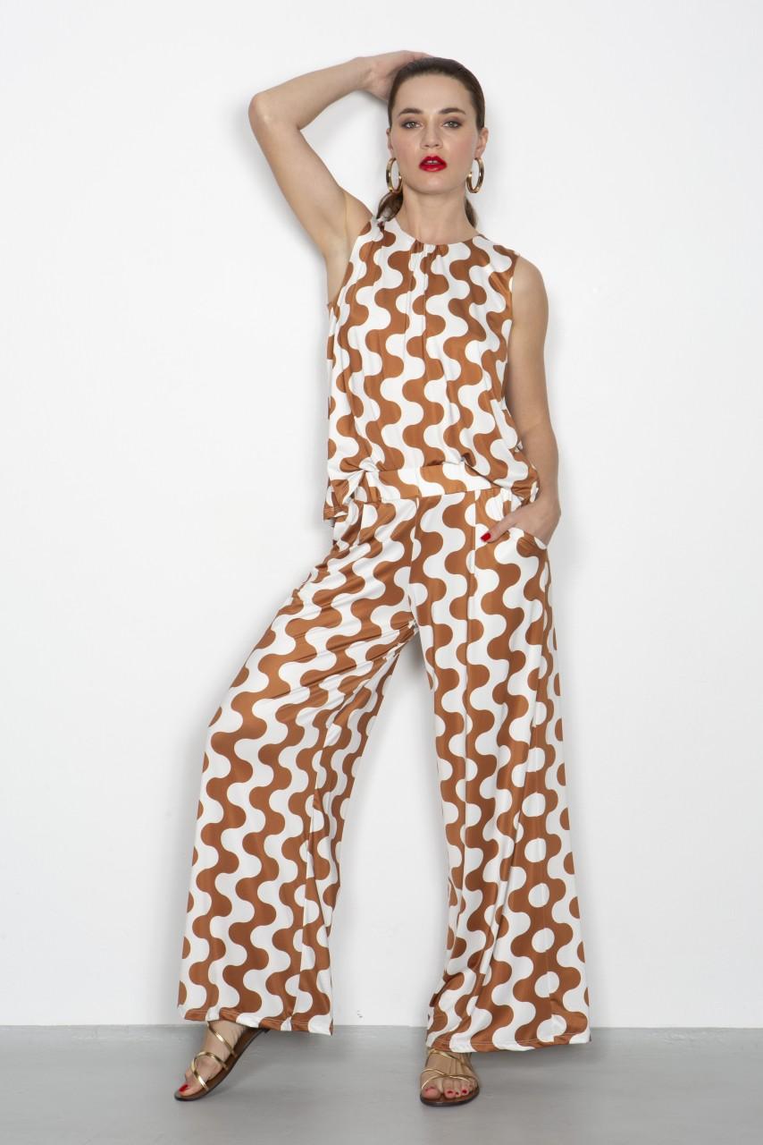 Marivie Easy going waves creme/brown Hose Zeitbegrenzte Promotion