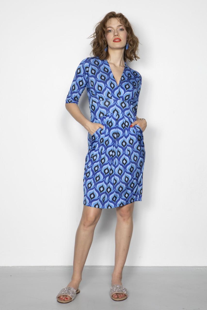 Marivie Surprise peacock feather blue Dress Nur noch ein Tag übrig