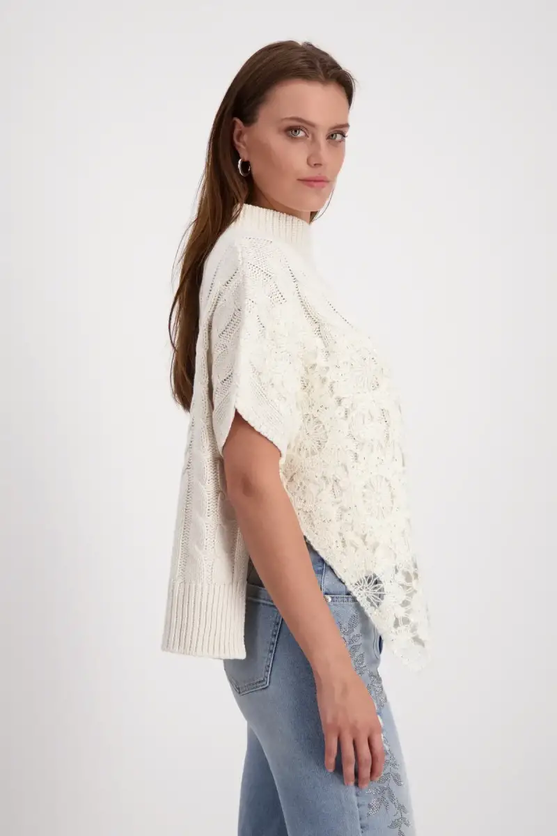 ﻿Monari Pullover mit Spitze Riesige Rabatte