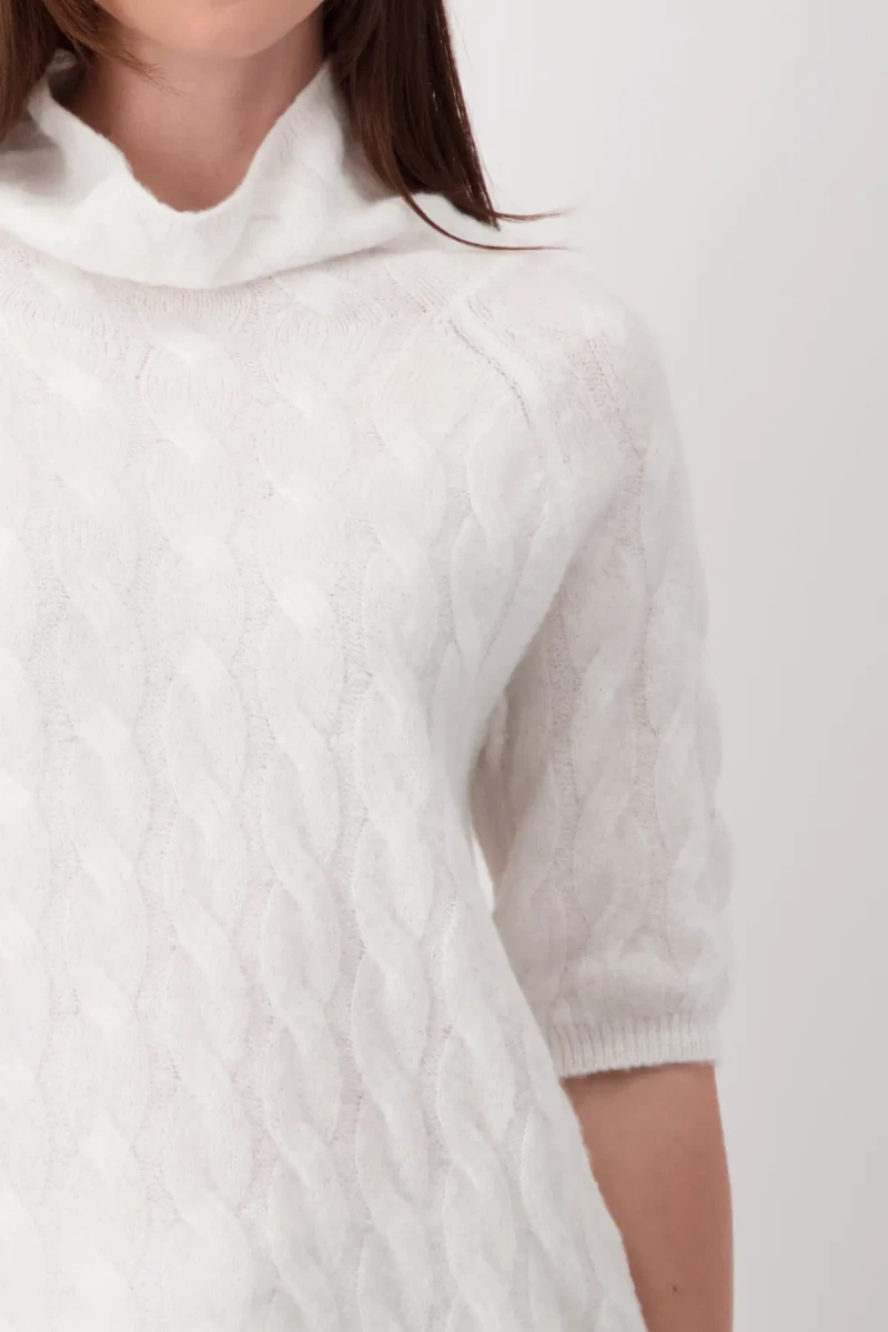 Monari Flauschiger Pullover mit Zopfmuster zollfrei
