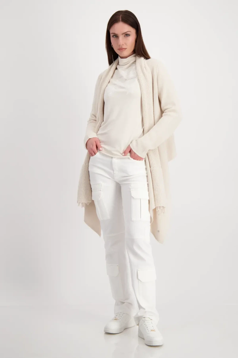 Monari Shirt mit toniger Pailletten-Blume Rabatte dieses Monats