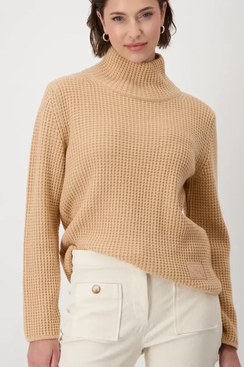 Monari Strickpullover mit Stehkragen Outlet