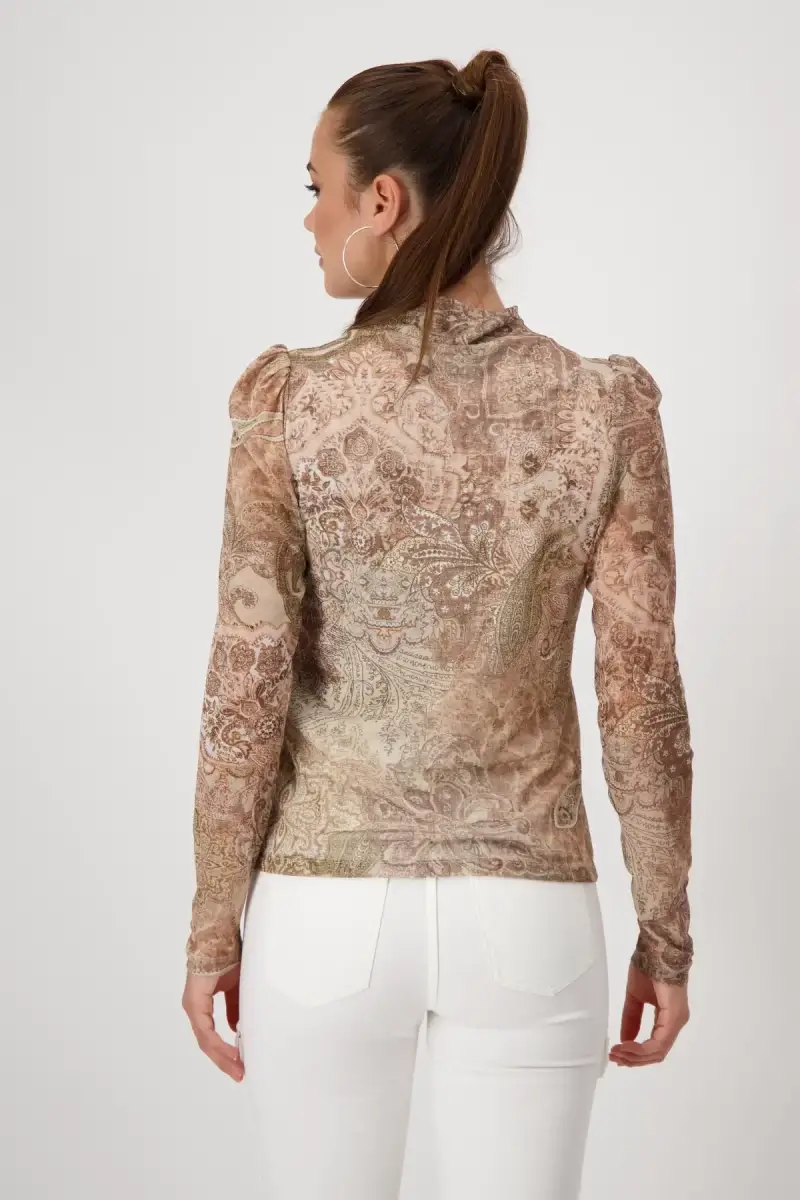 Monari Mesh Shirt mit Paisleymuster Angebote