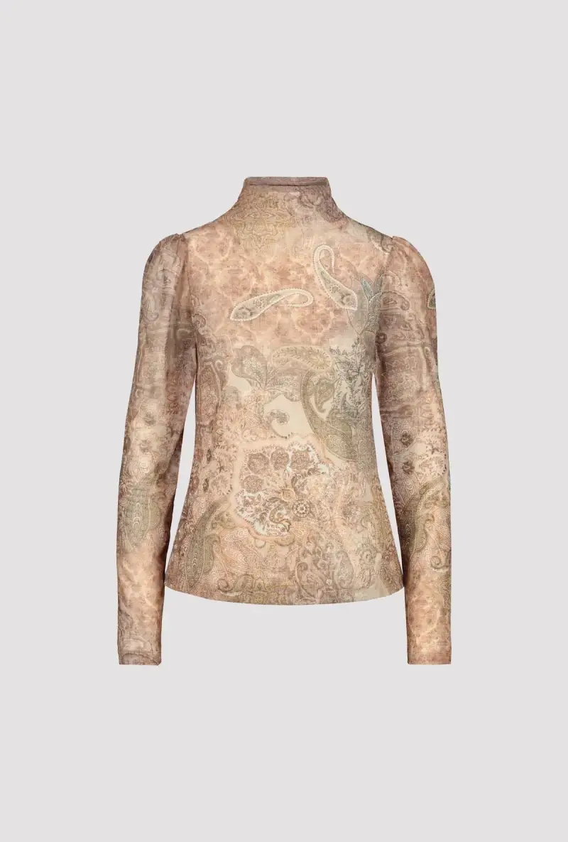 Monari Mesh Shirt mit Paisleymuster Angebote