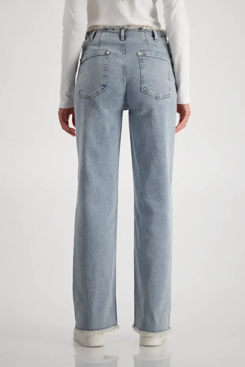 Monari Wide Leg Jeans mit Schmuck im Angebot