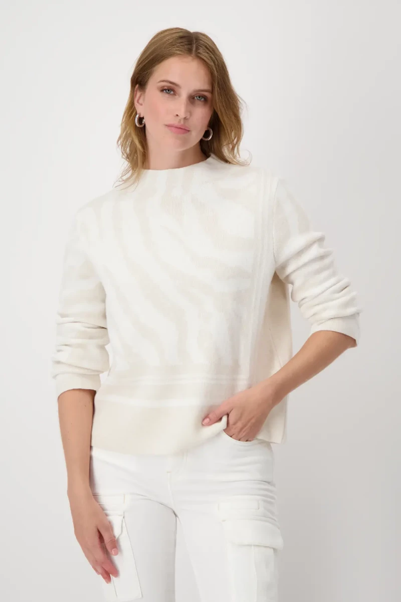 Monari Pullover mit Tigermuster Günstiger Verkauf