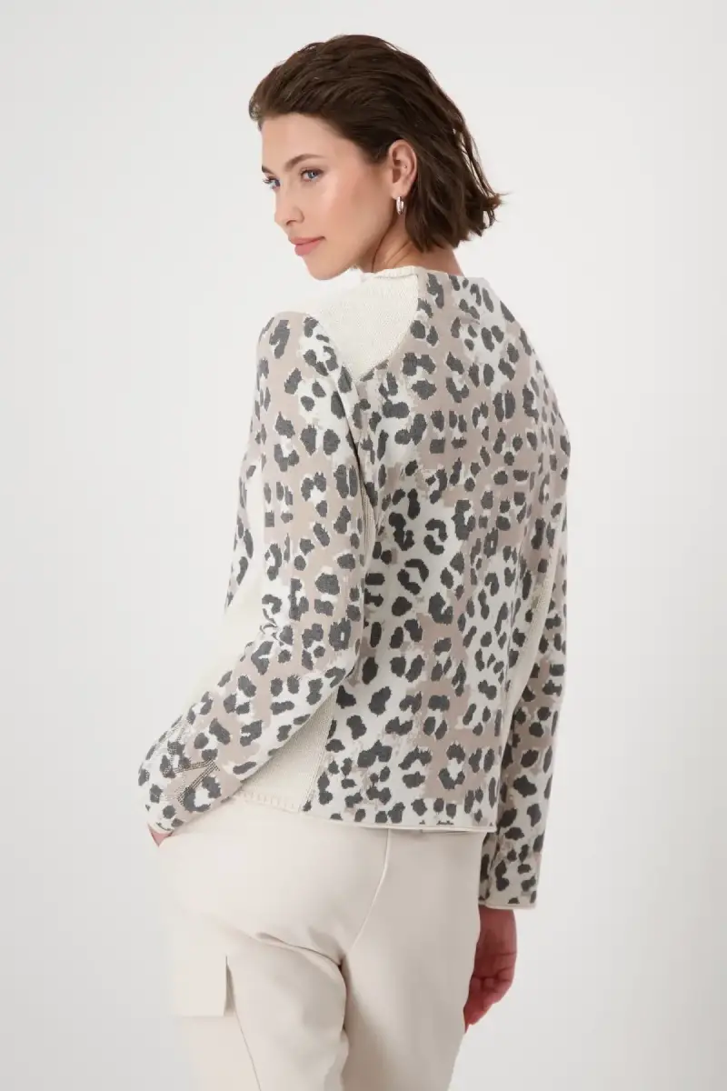 Monari Pullover mit Leomuster Fabrikverkauf