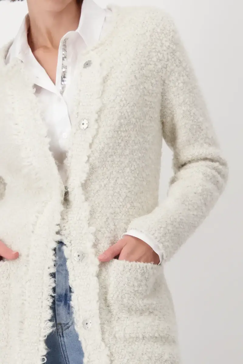 Monari Strickmantel mit Lurex Fabrik Onlineshop