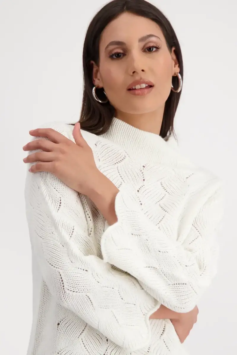 Monari Pullover mit Zopfmuster Saisonschlussverkauf