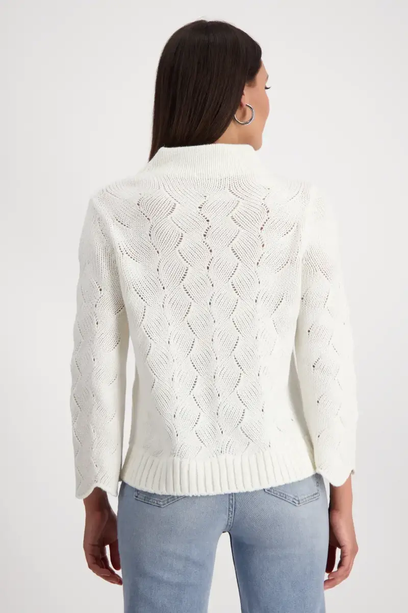 Monari Pullover mit Zopfmuster Saisonschlussverkauf