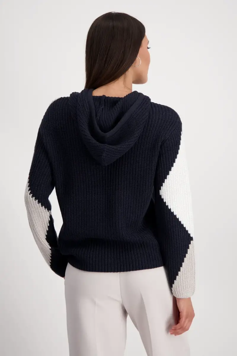 Monari Kapuzenpullover mit Rauten Lagerräumung