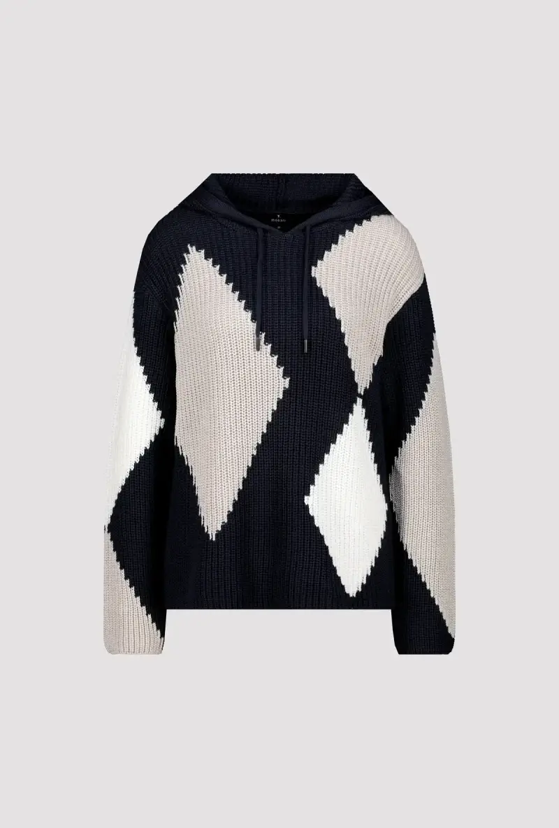 Monari Kapuzenpullover mit Rauten Lagerräumung