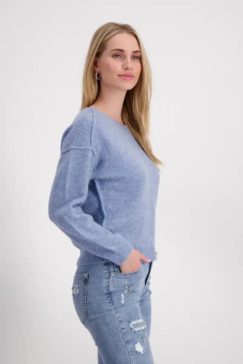 Monari Strickpullover mit Außennähten Neueste Mode