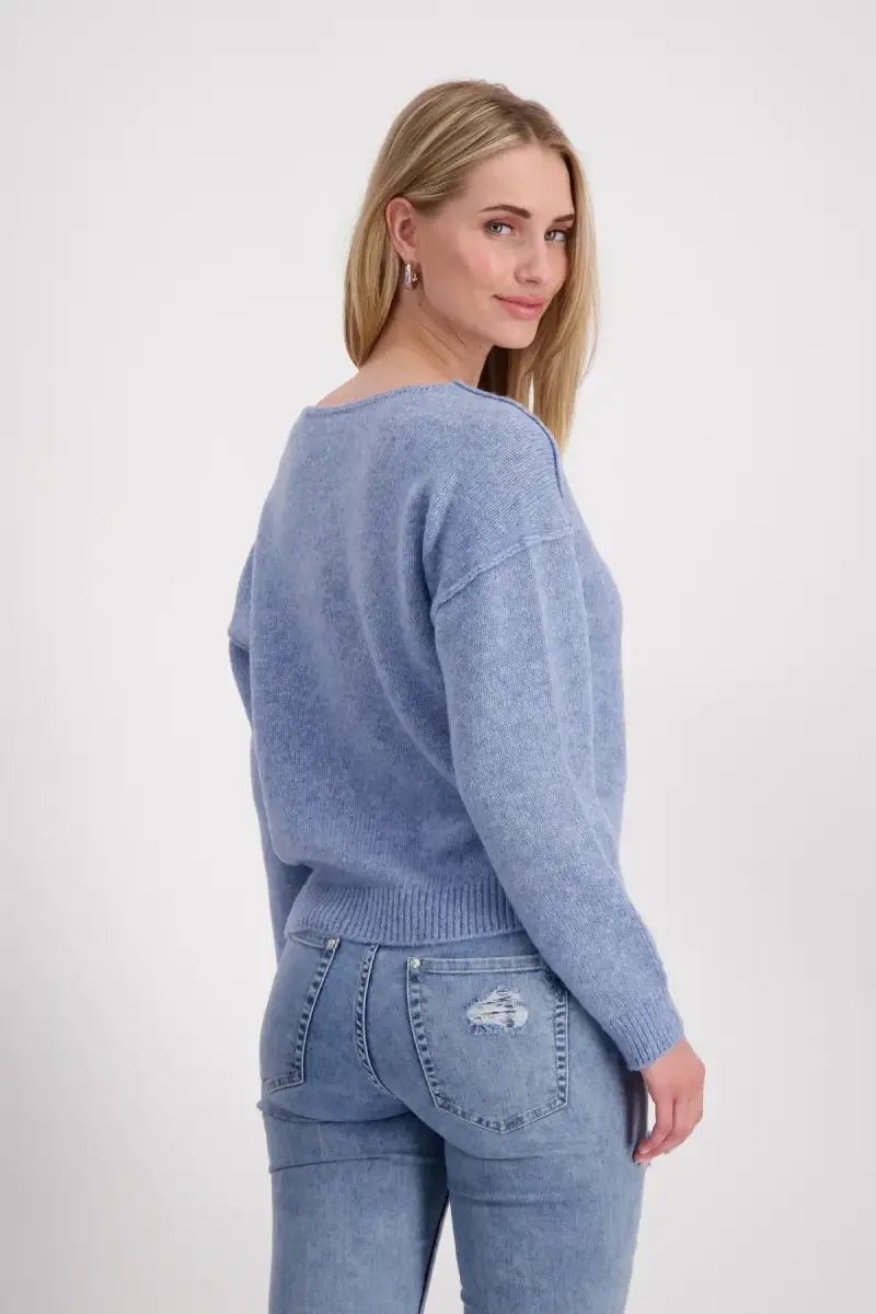 Monari Strickpullover mit Außennähten Neueste Mode